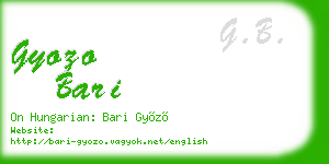 gyozo bari business card