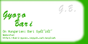 gyozo bari business card